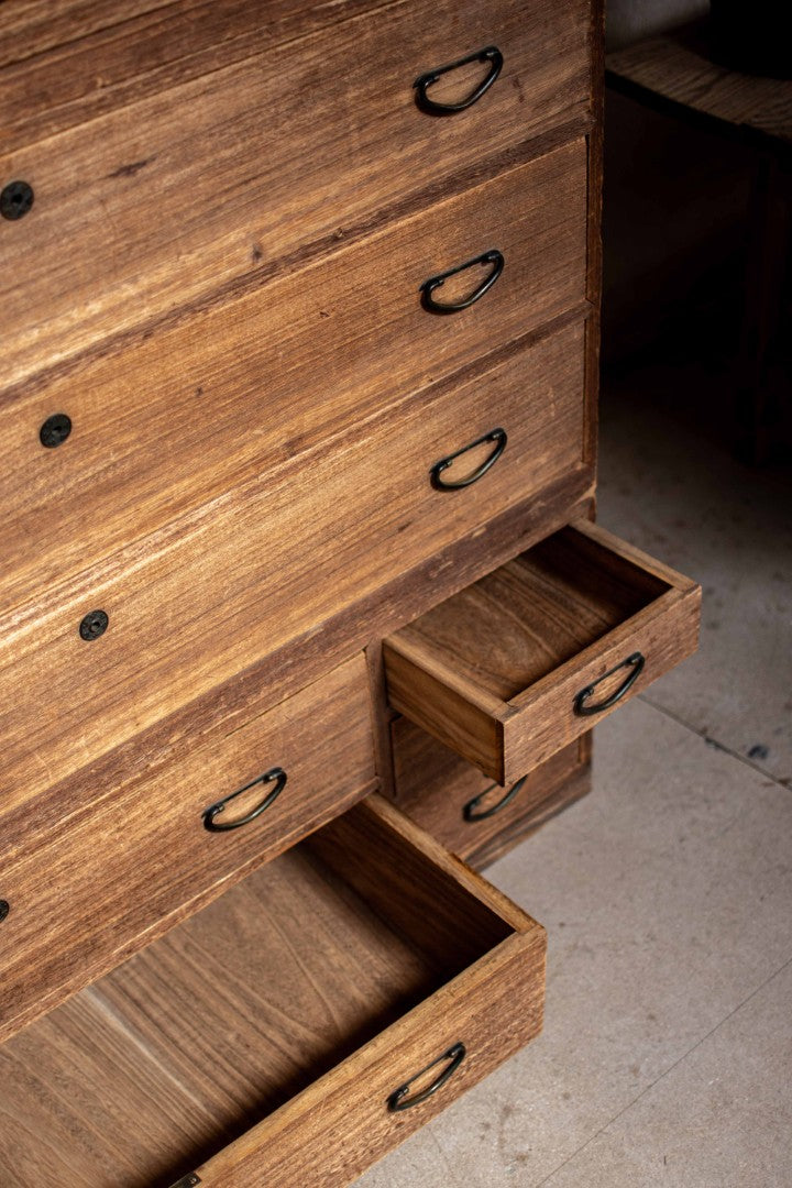 Mid 20C Vintage Japanese 3-Tier Tansu Chest