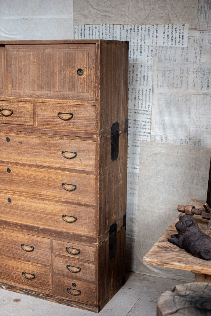 Mid 20C Vintage Japanese 3-Tier Tansu Chest