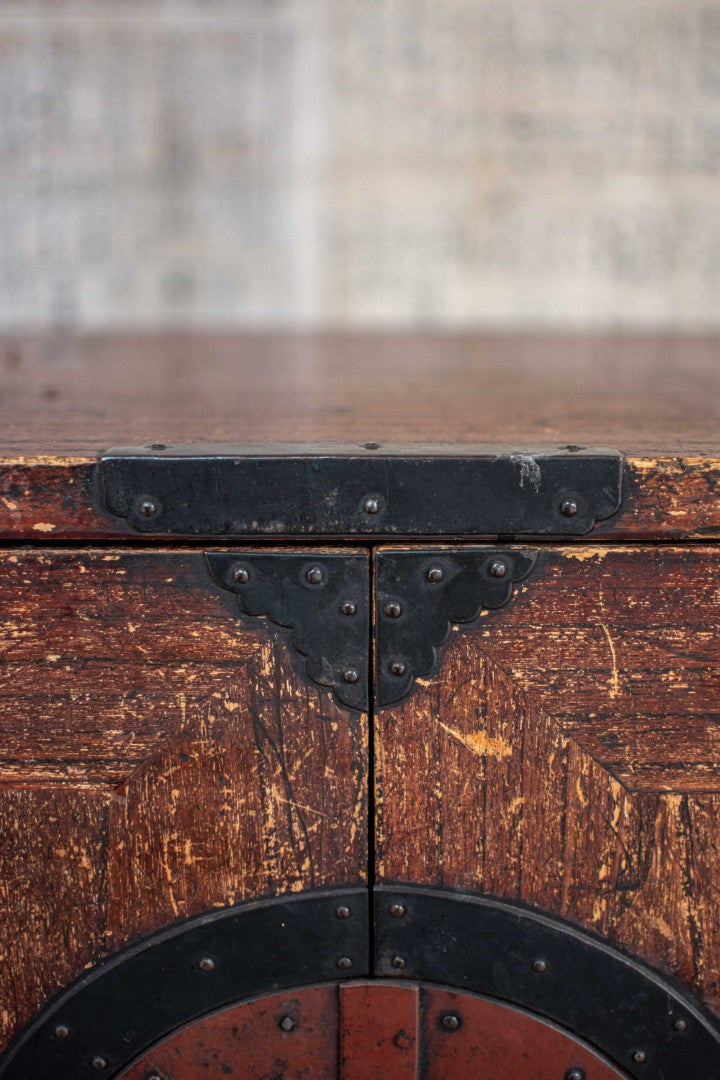 19C Antique Japanese Kannon Tansu Chest