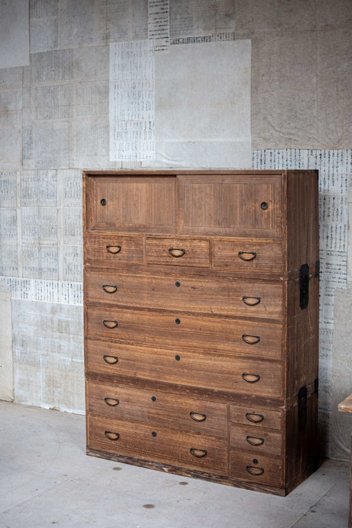 Mid 20C Vintage Japanese 3-Tier Tansu Chest