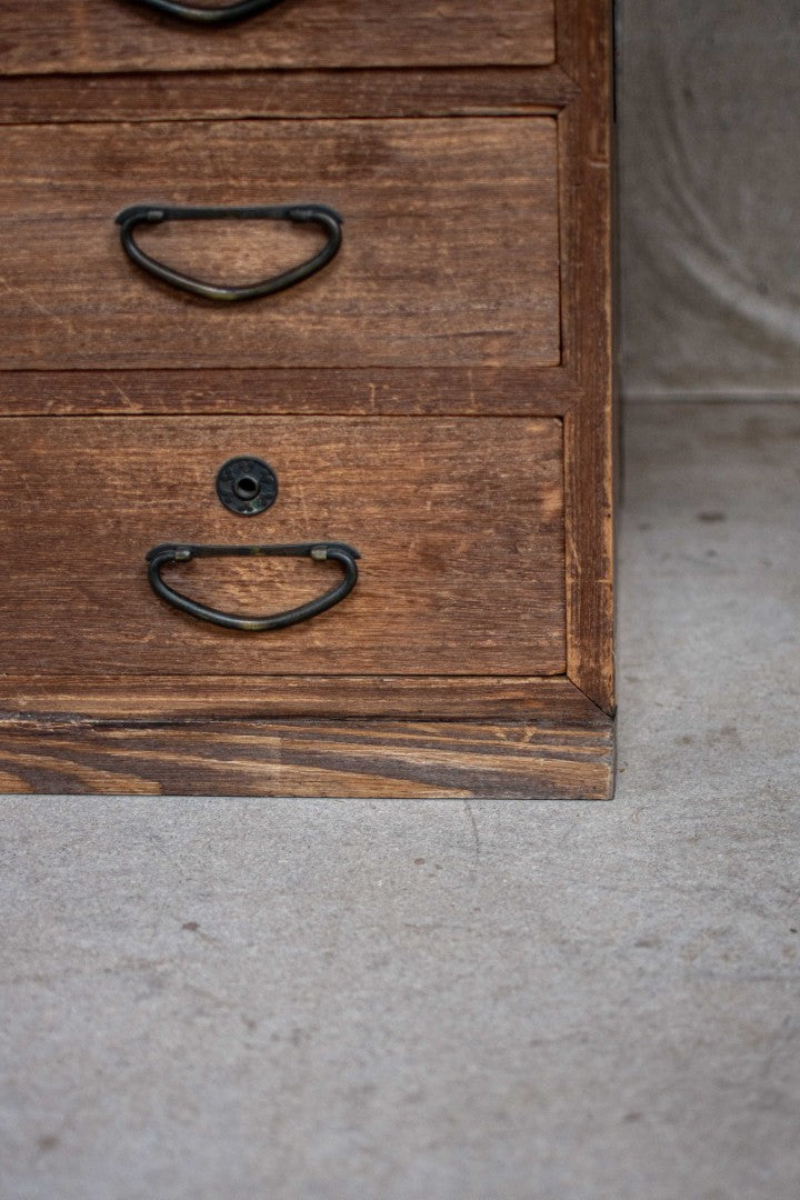 Mid 20C Vintage Japanese 3-Tier Tansu Chest