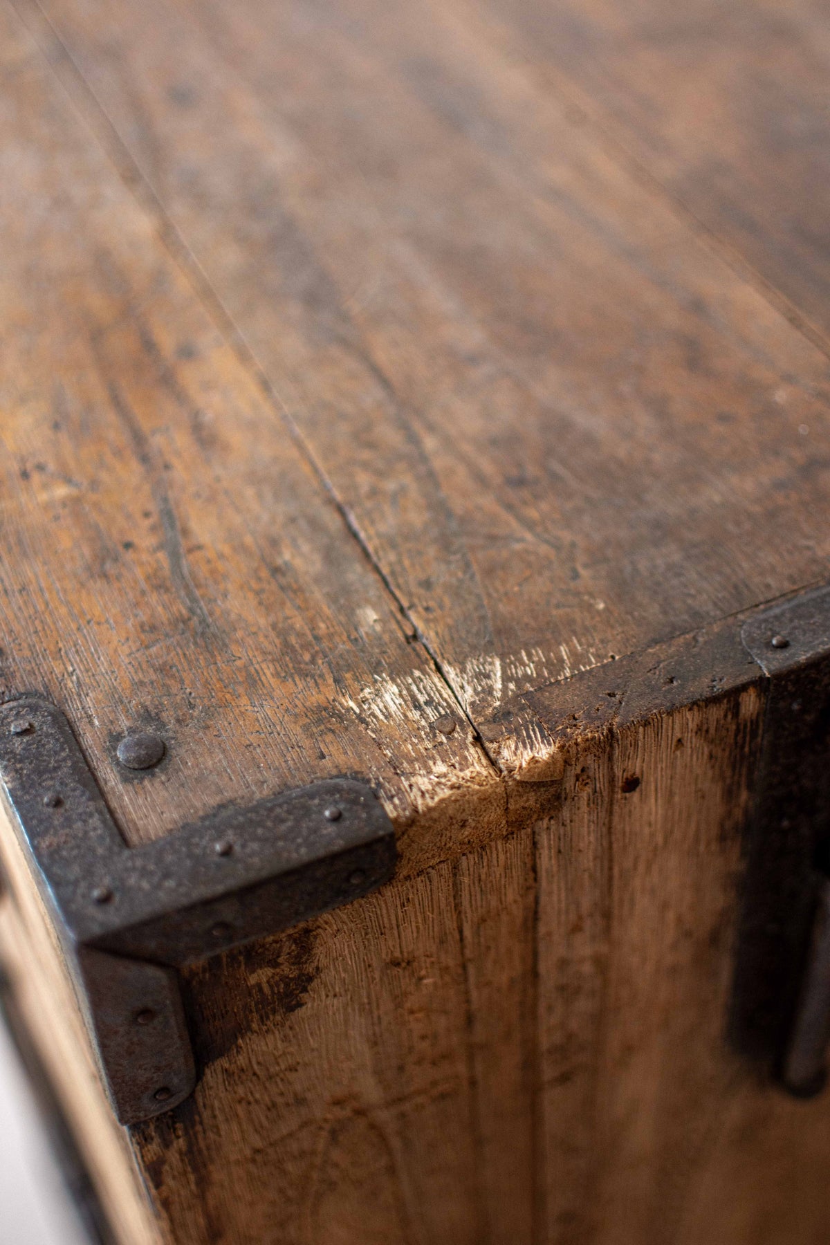 C1900 Weathered Antique Japanese Two-Section Tansu Chest