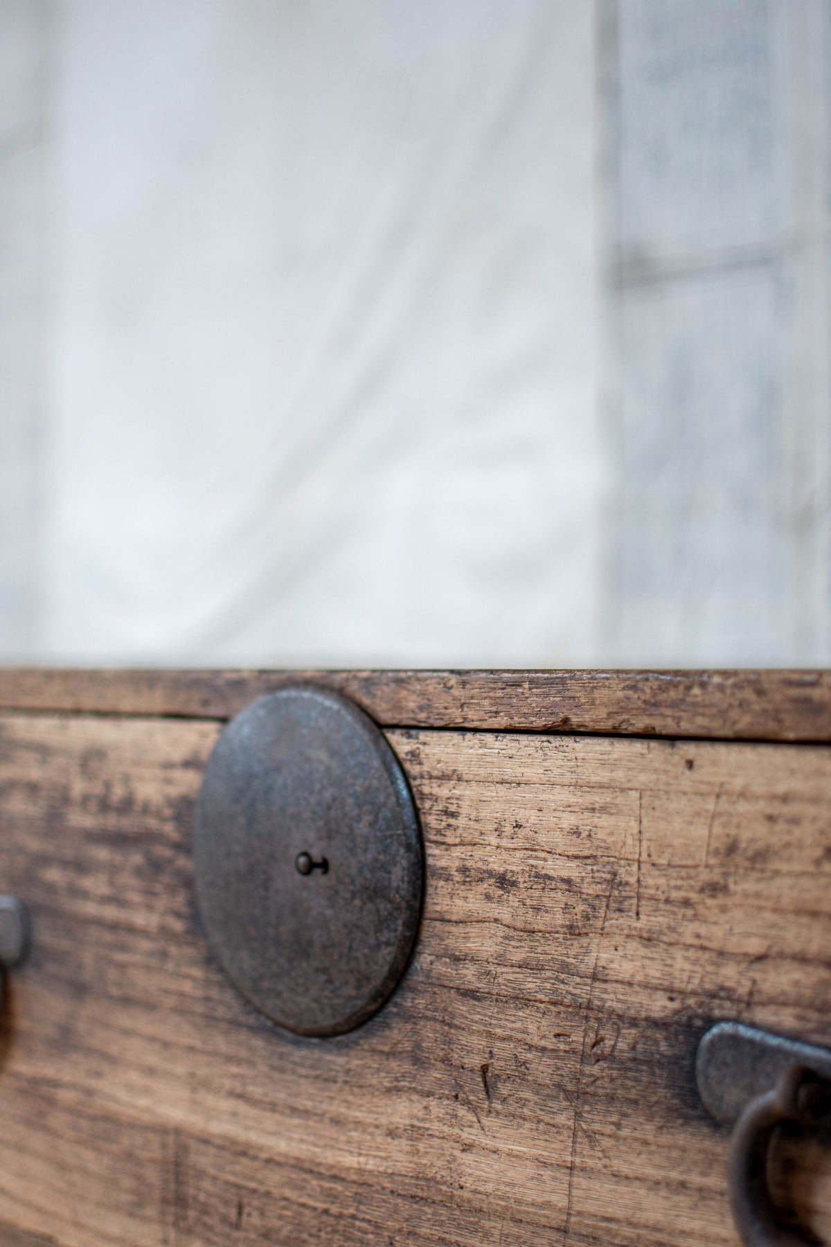C1900 Weathered Antique Japanese Two-Section Tansu Chest