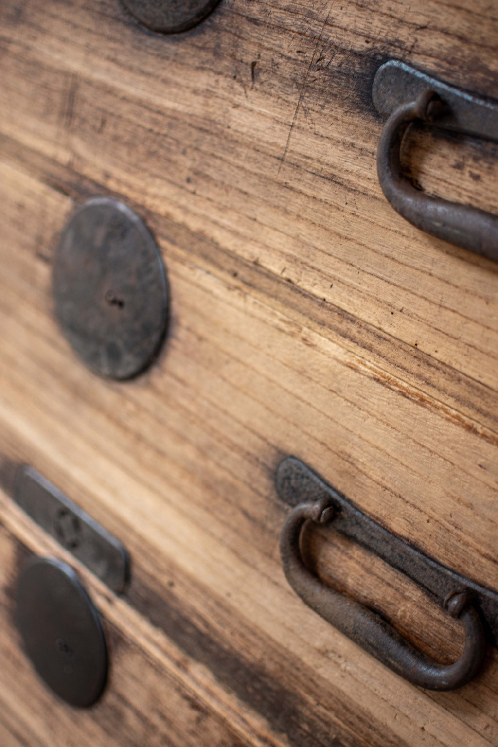 C1900 Weathered Antique Japanese Two-Section Tansu Chest