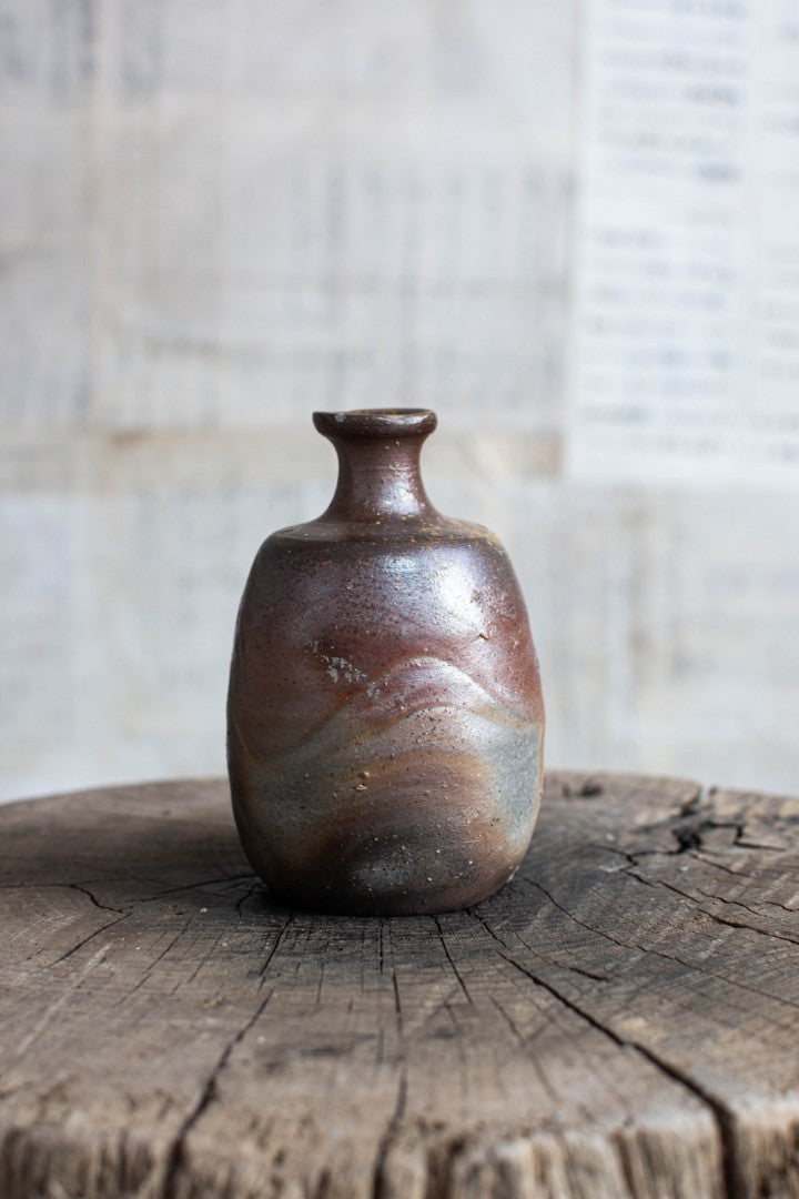 Bizen Ware Tokkuri - Japanese Sake Bottle