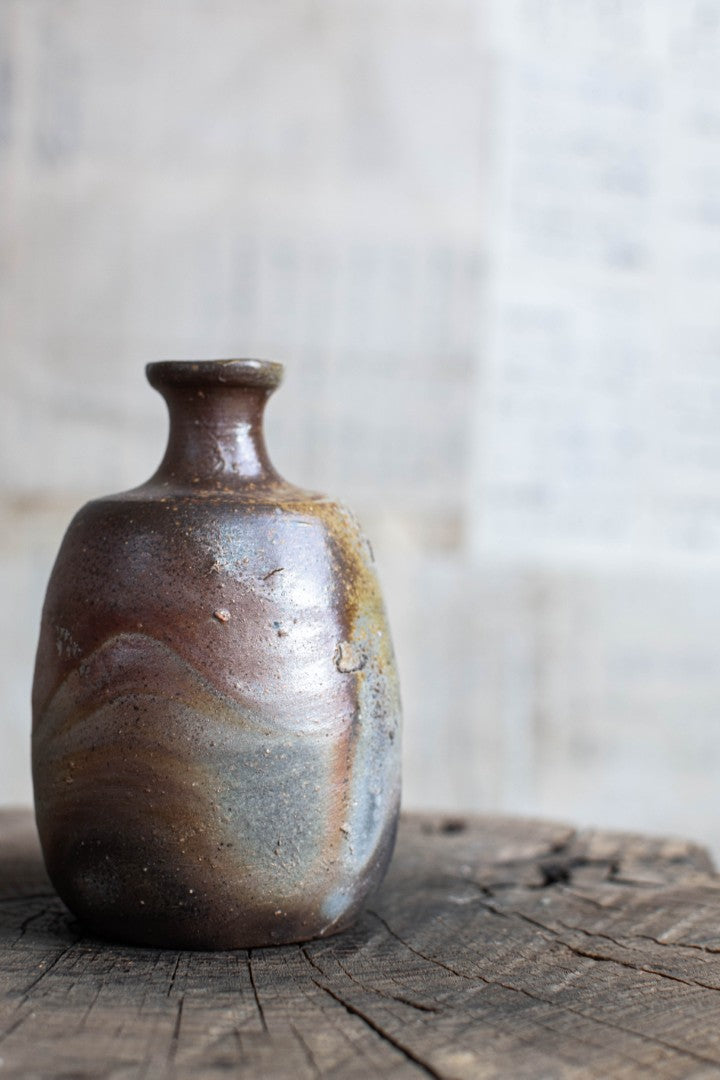 Bizen Ware Tokkuri - Japanese Sake Bottle