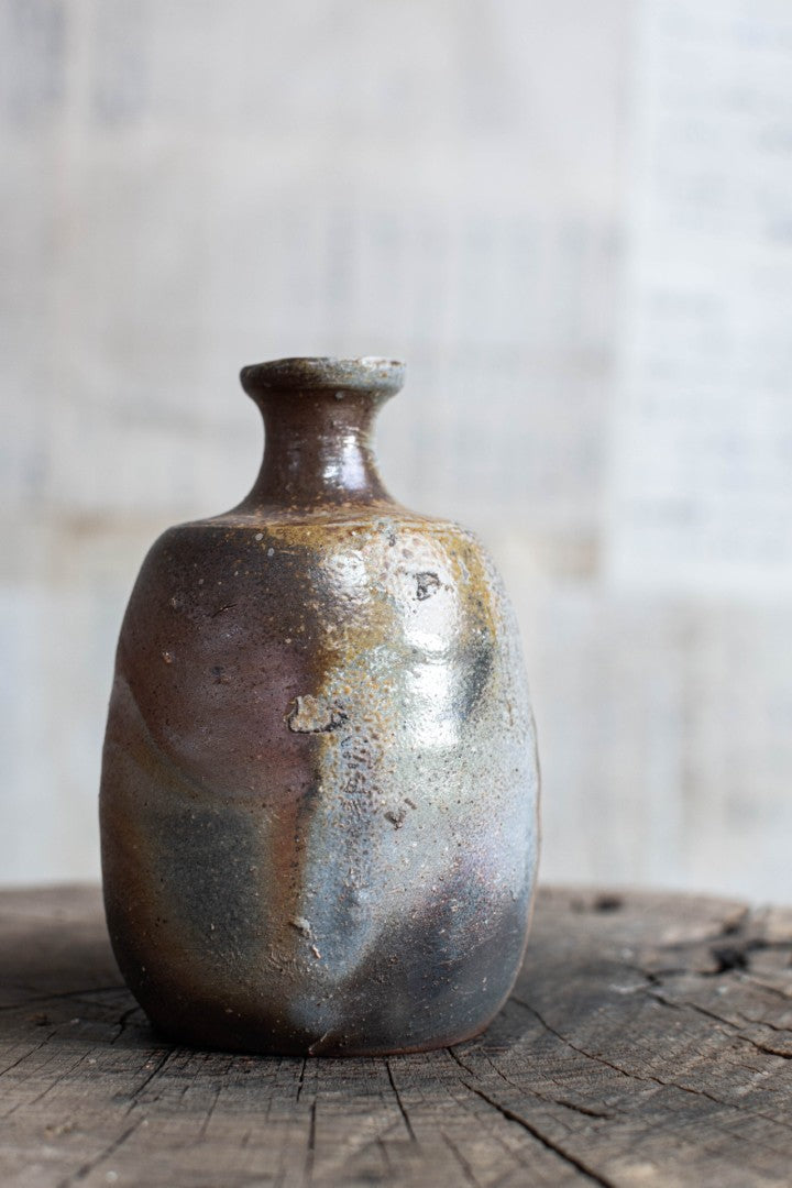 Bizen Ware Tokkuri - Japanese Sake Bottle