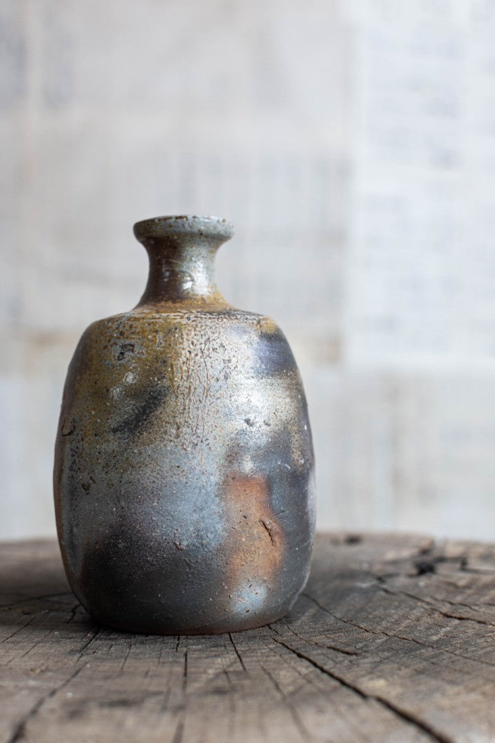 Bizen Ware Tokkuri - Japanese Sake Bottle