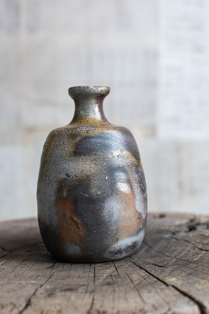 Bizen Ware Tokkuri - Japanese Sake Bottle