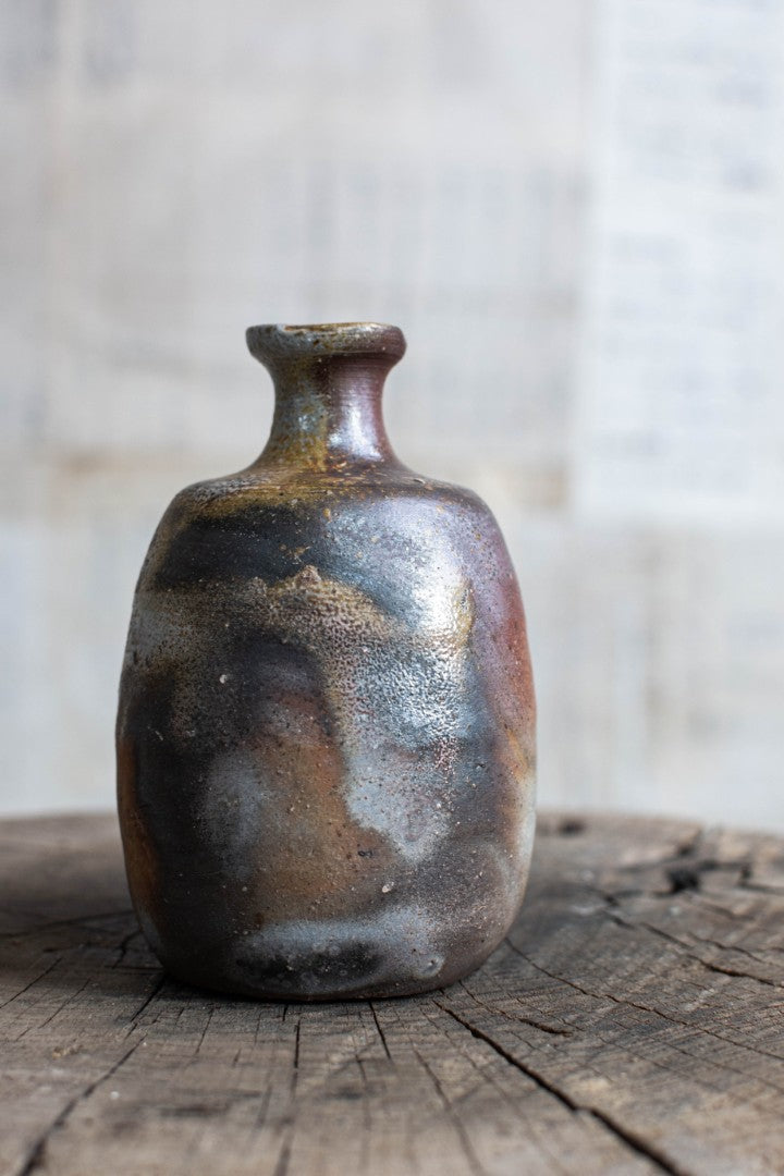 Bizen Ware Tokkuri - Japanese Sake Bottle