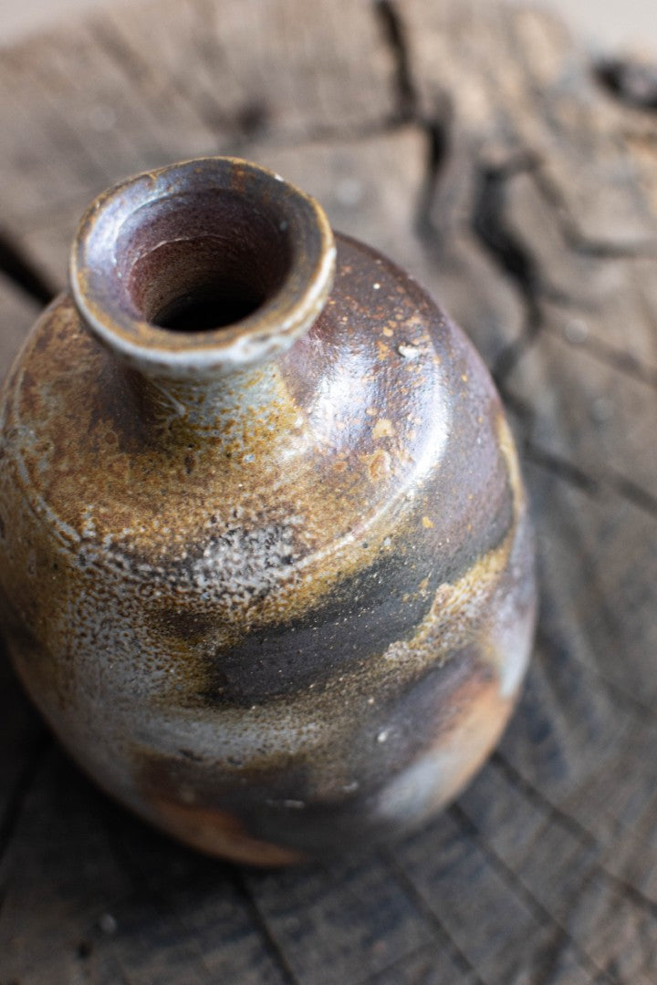 Bizen Ware Tokkuri - Japanese Sake Bottle
