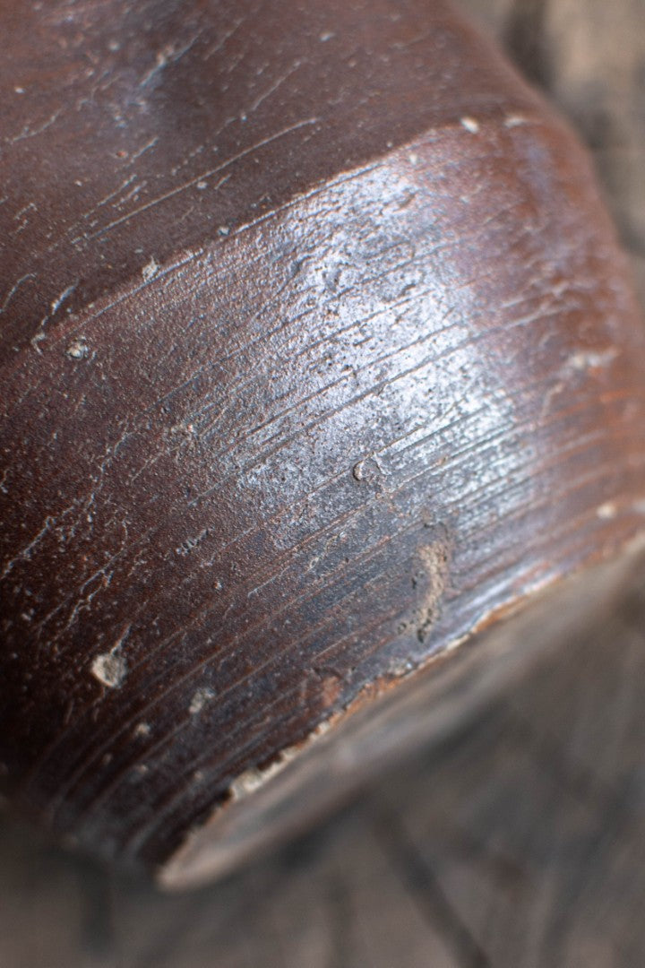 Early 20C Wabi-sabi Sake Bottle - Bizen Ware Tokkuri
