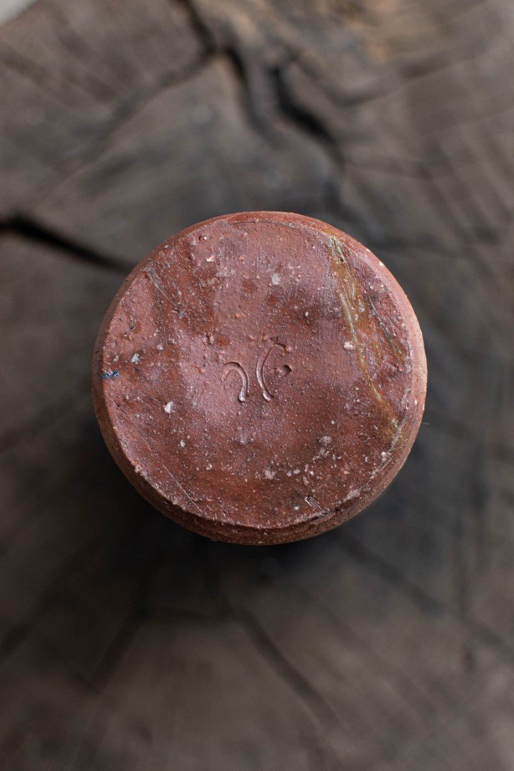 Bizen Ware  Cylindrical Bud Vase - Shigarami-Tsutsu