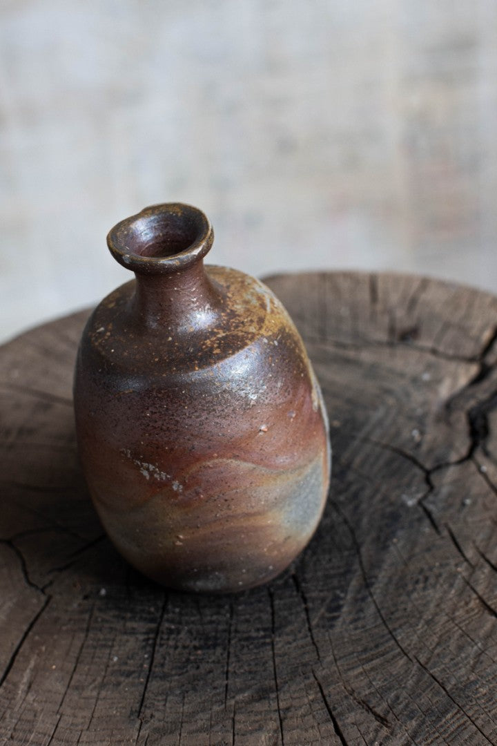 Bizen Ware Tokkuri - Japanese Sake Bottle