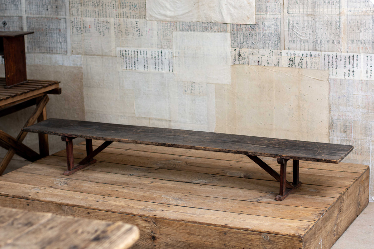 C1900 Antique Japanese Low Bench / Writing Table, Meiji Period