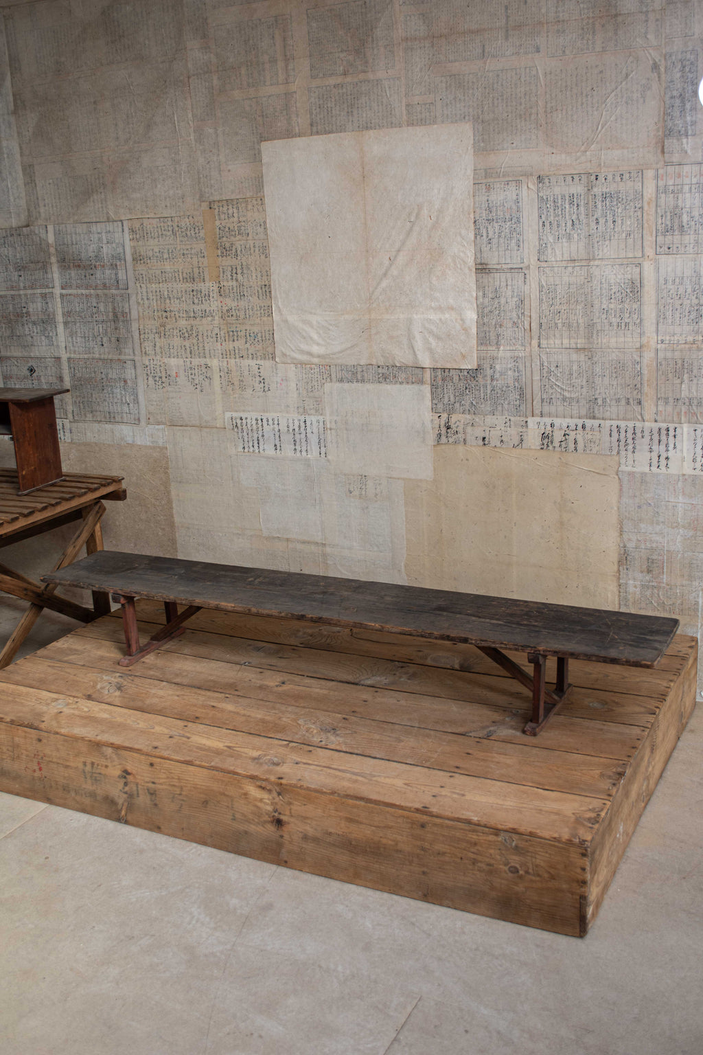 C1900 Antique Japanese Low Bench / Writing Table, Meiji Period