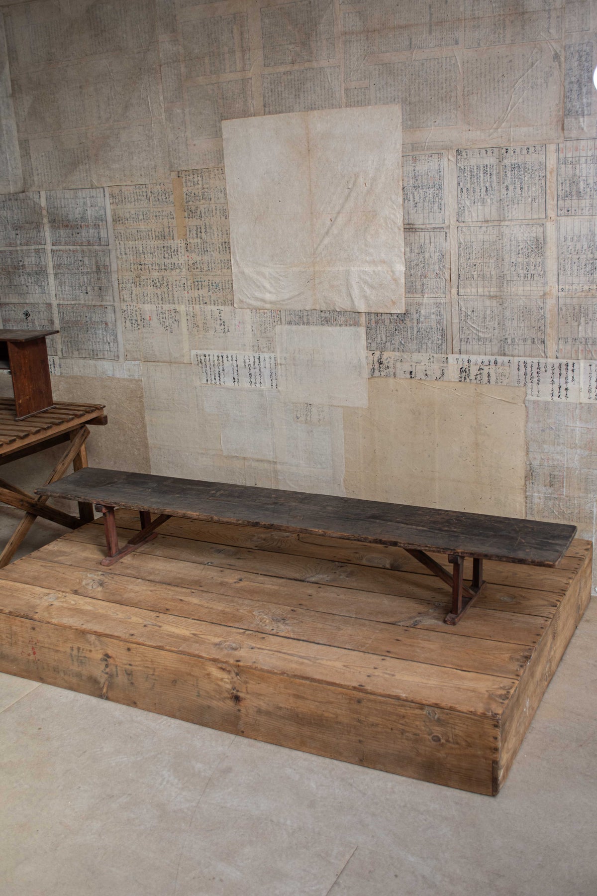 C1900 Antique Japanese Low Bench / Writing Table, Meiji Period