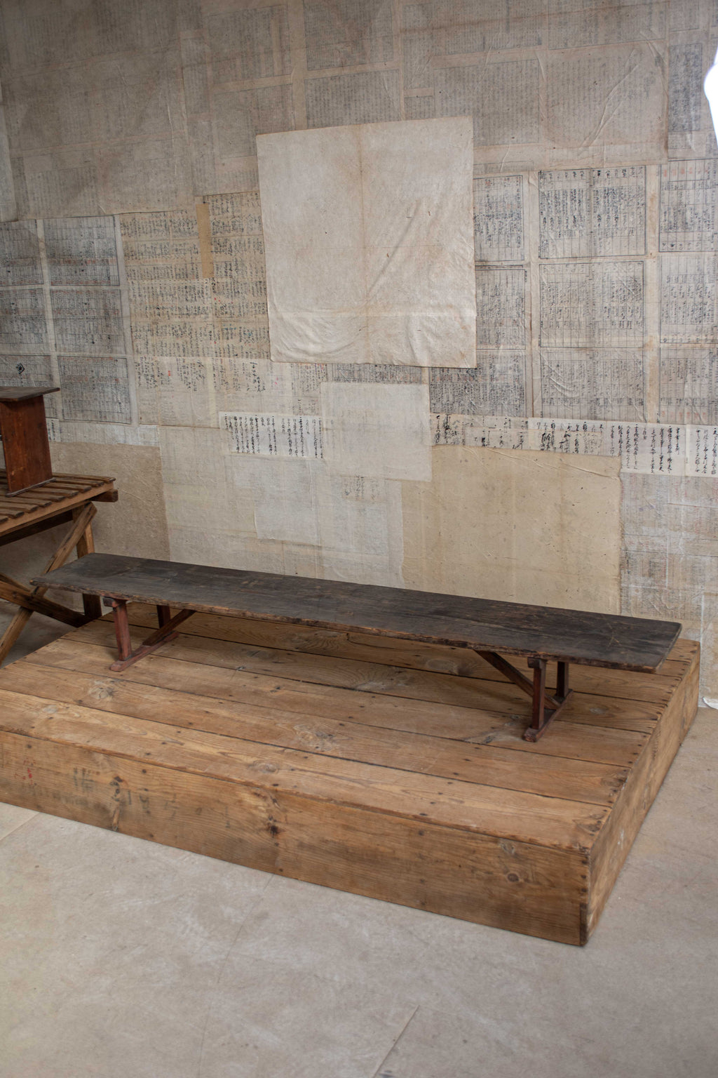 C1900 Antique Japanese Low Bench / Writing Table, Meiji Period