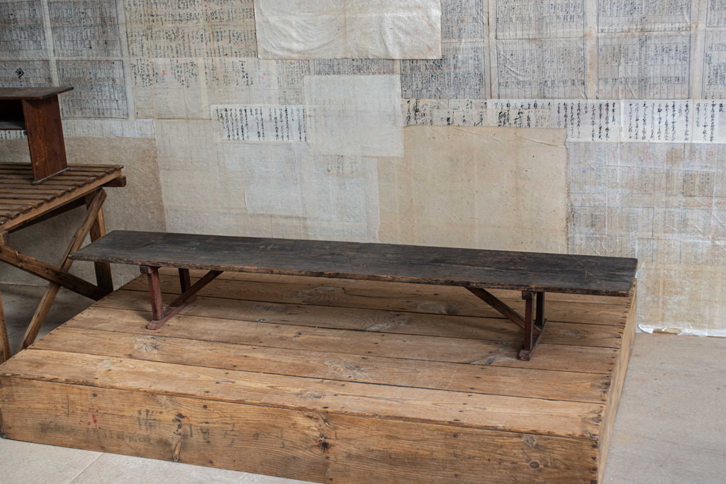 C1900 Antique Japanese Low Bench / Writing Table, Meiji Period