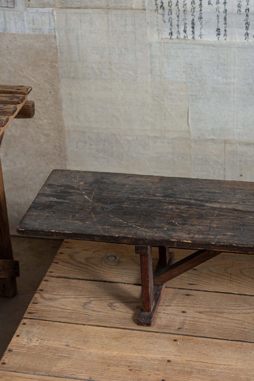 C1900 Antique Japanese Low Bench / Writing Table, Meiji Period