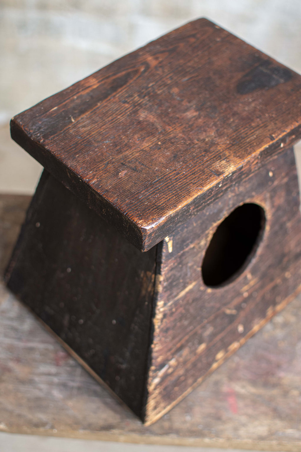 Early 20C Antique Street Vendor's Stool