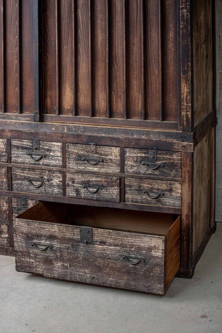 19C Antique Japanese Mizuya Tansu - Merchant’s Chest