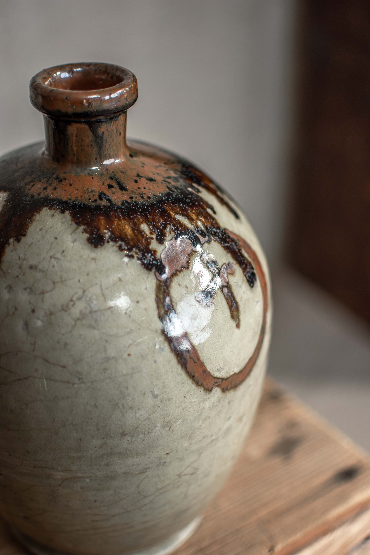 Antique Japanese Tokkuri Sake Bottle