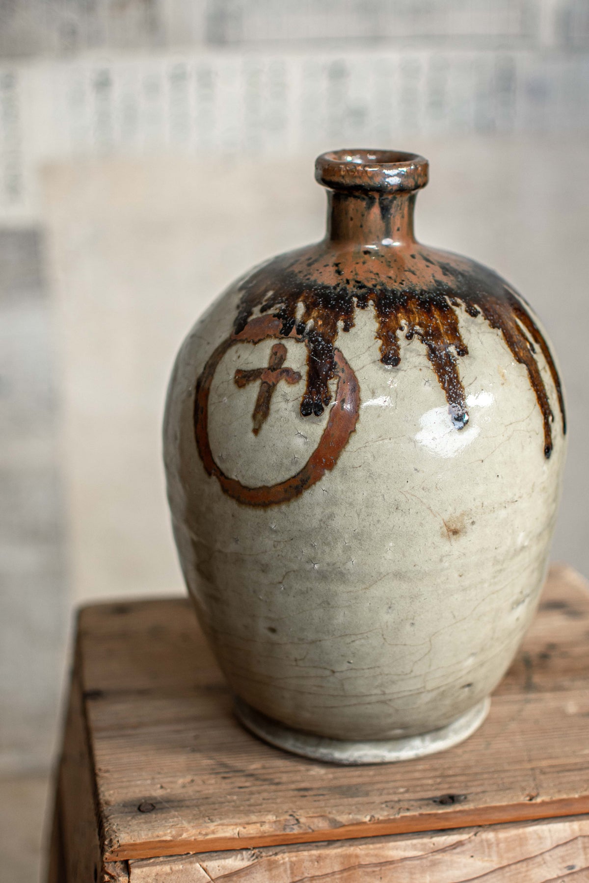 Antique Japanese Tokkuri Sake Bottle