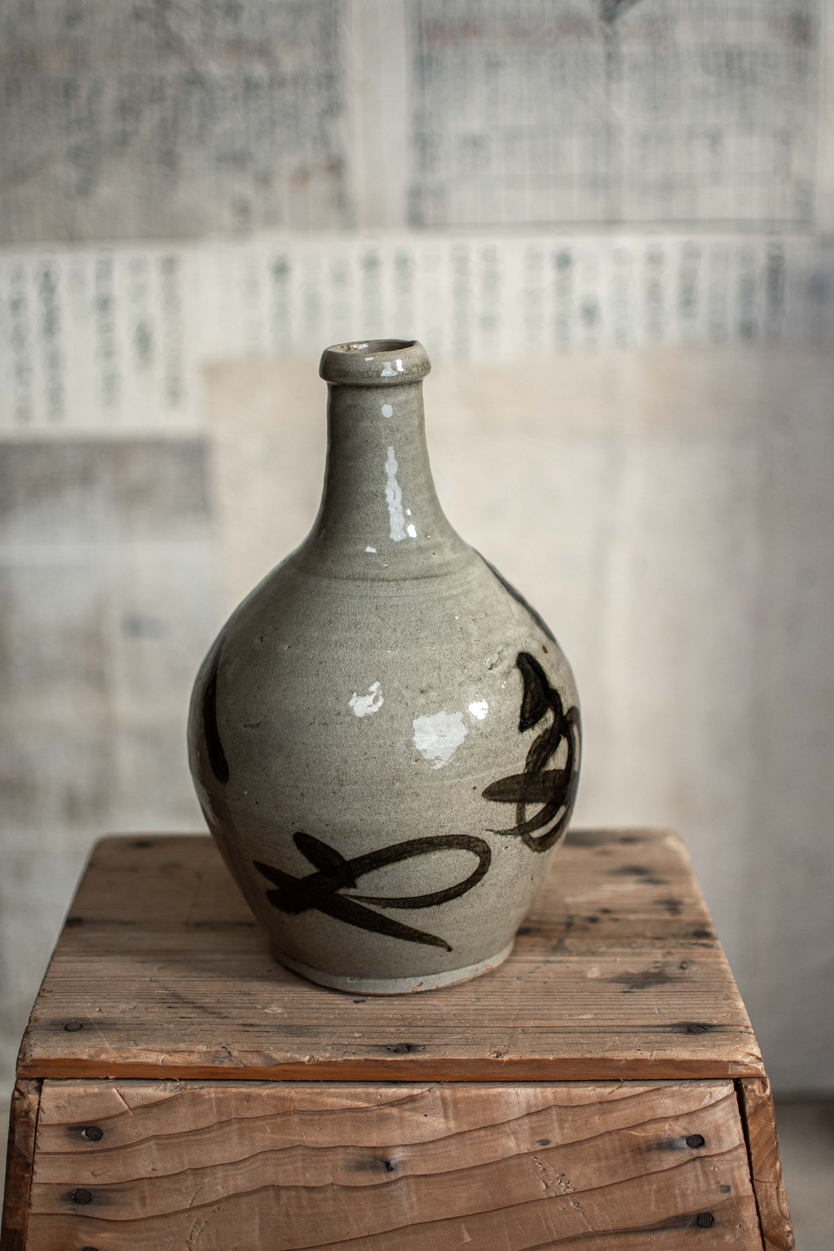 Vintage Japanese Bimbo-Tokkuri Sake Bottle