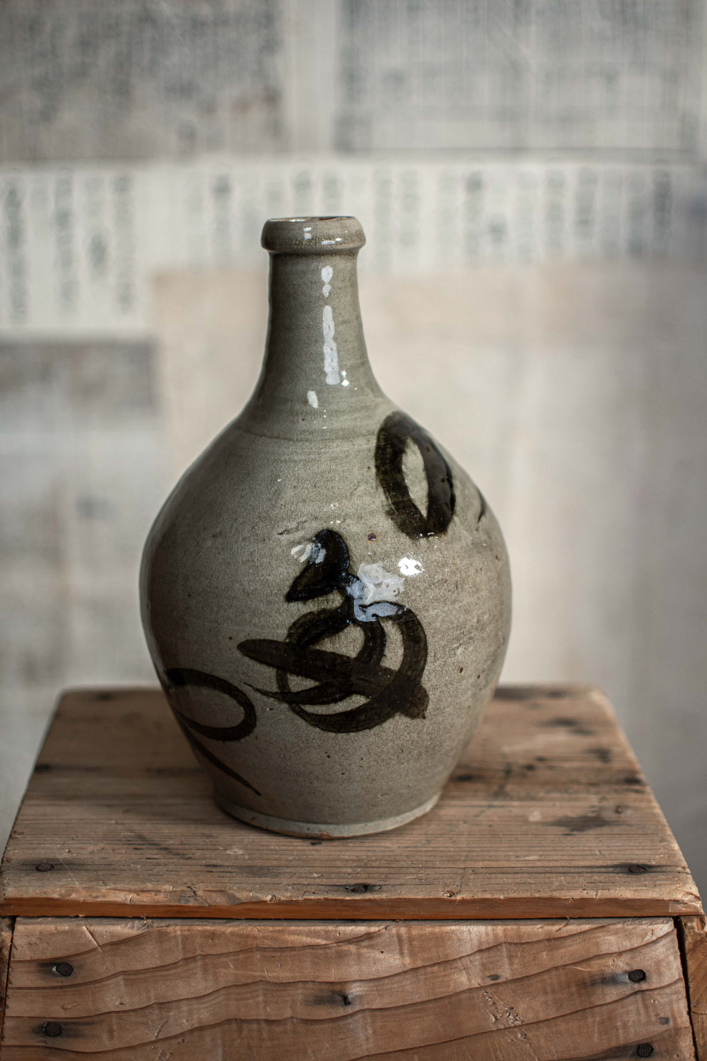 Vintage Japanese Bimbo-Tokkuri Sake Bottle