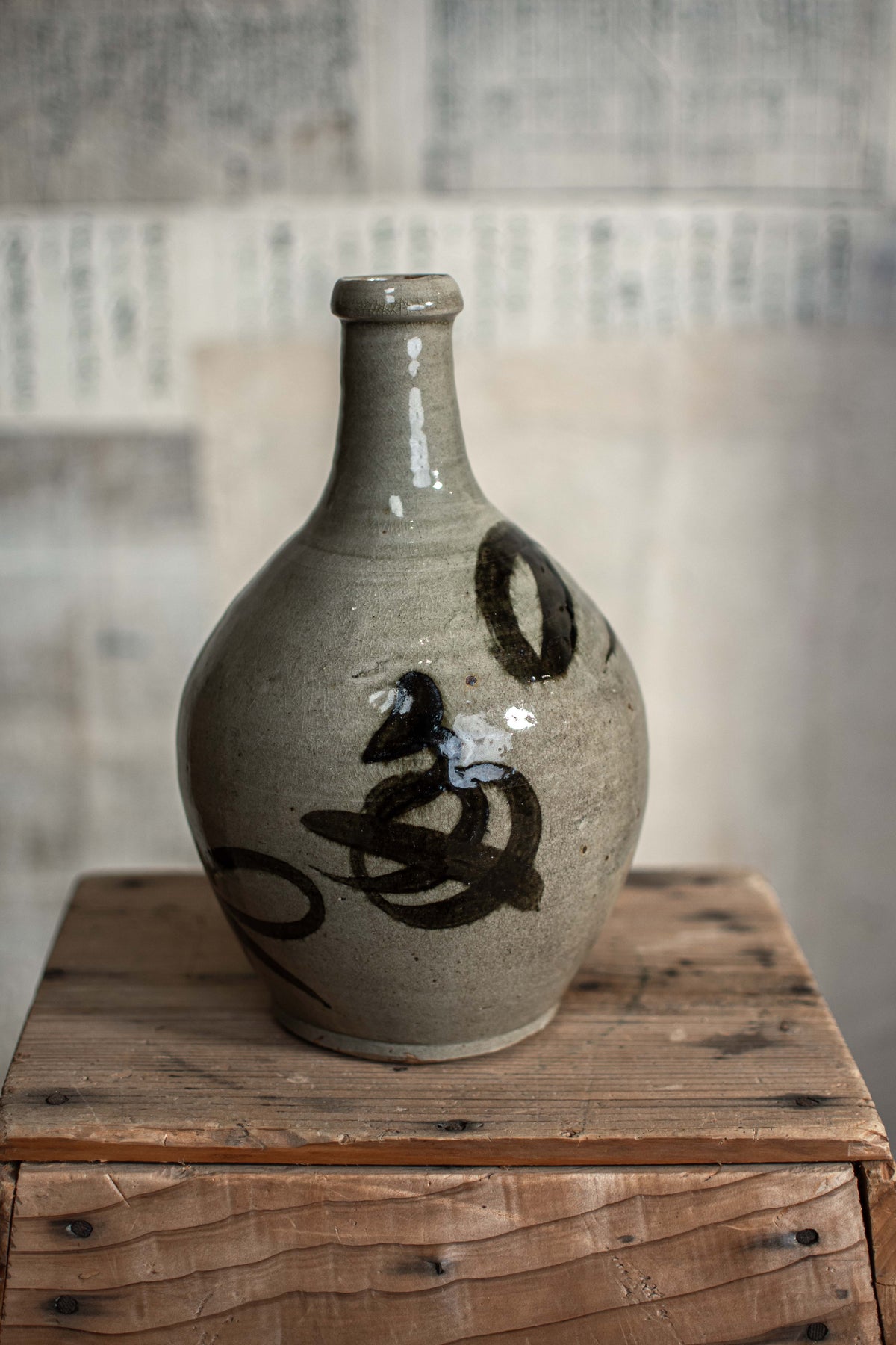 Vintage Japanese Bimbo-Tokkuri Sake Bottle