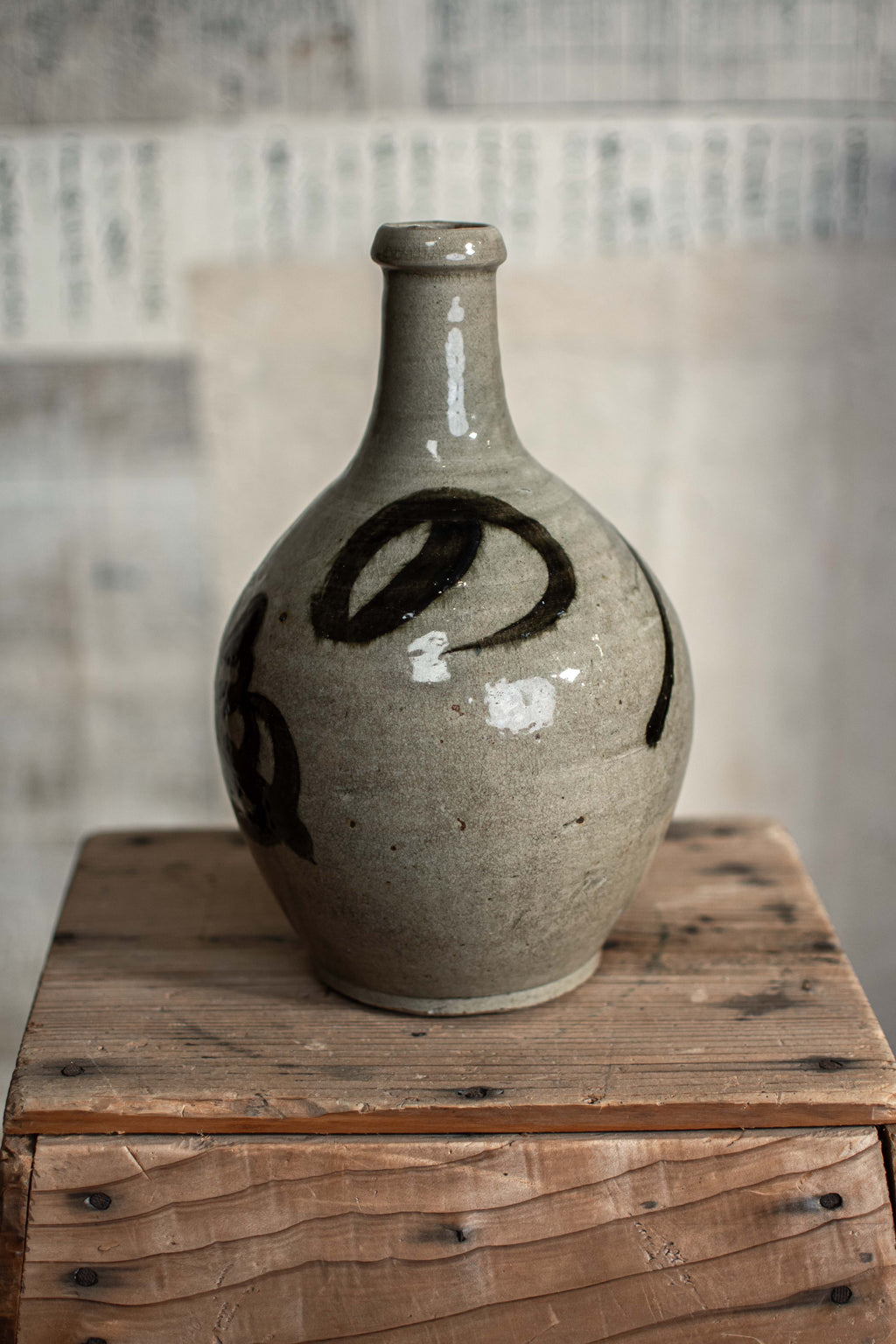 Vintage Japanese Bimbo-Tokkuri Sake Bottle