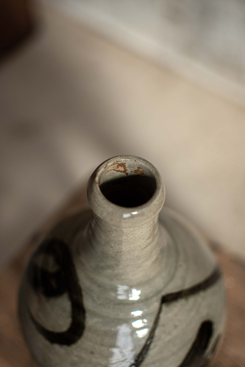 Vintage Japanese Bimbo-Tokkuri Sake Bottle