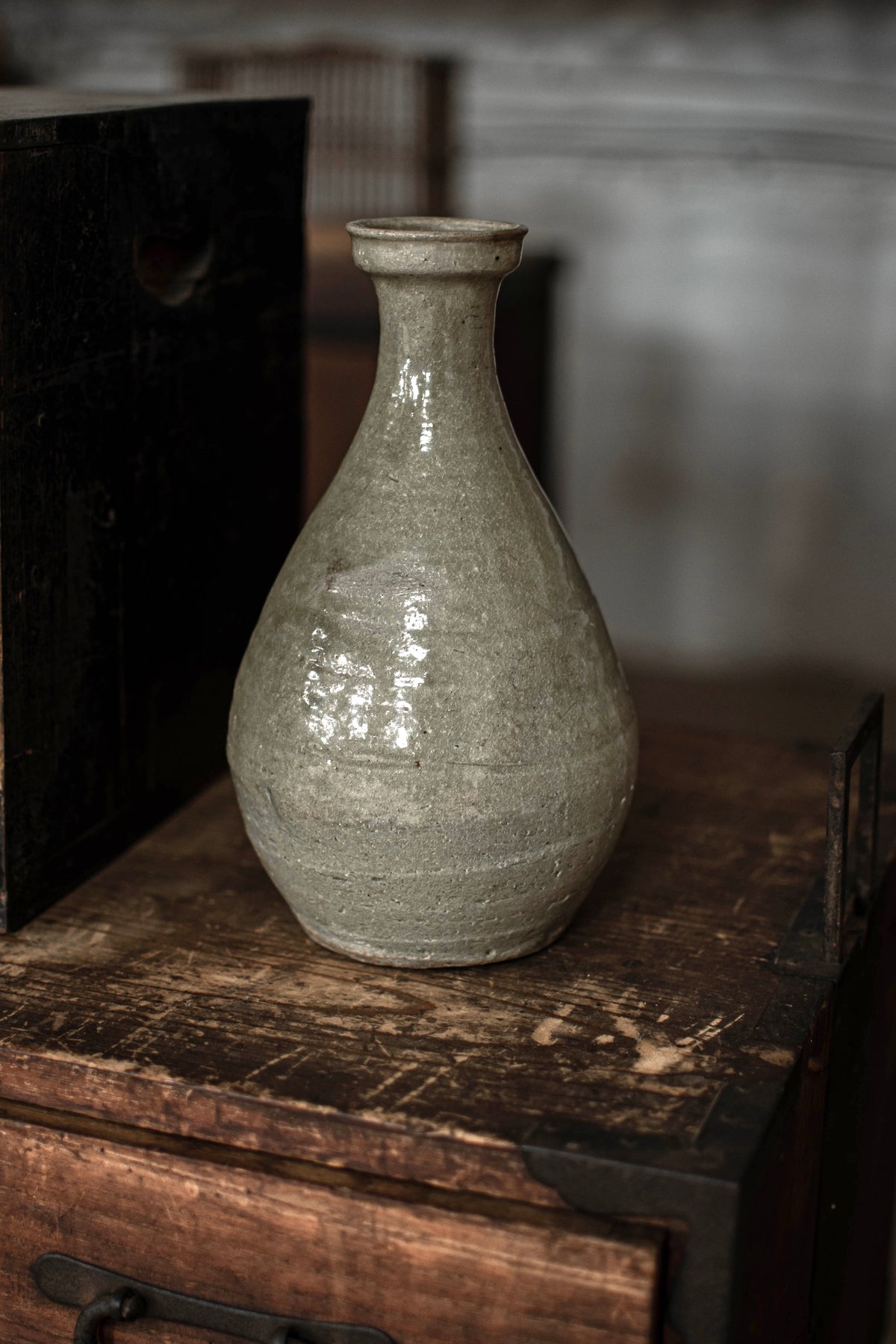 Antique Japanese Plain Ceramic Vase