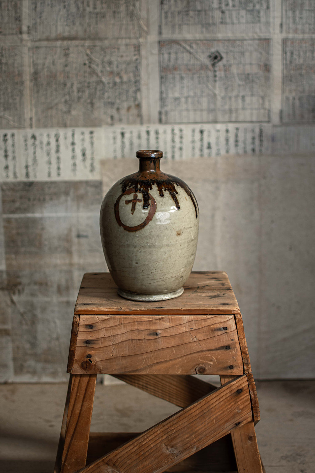 Antique Japanese Tokkuri Sake Bottle
