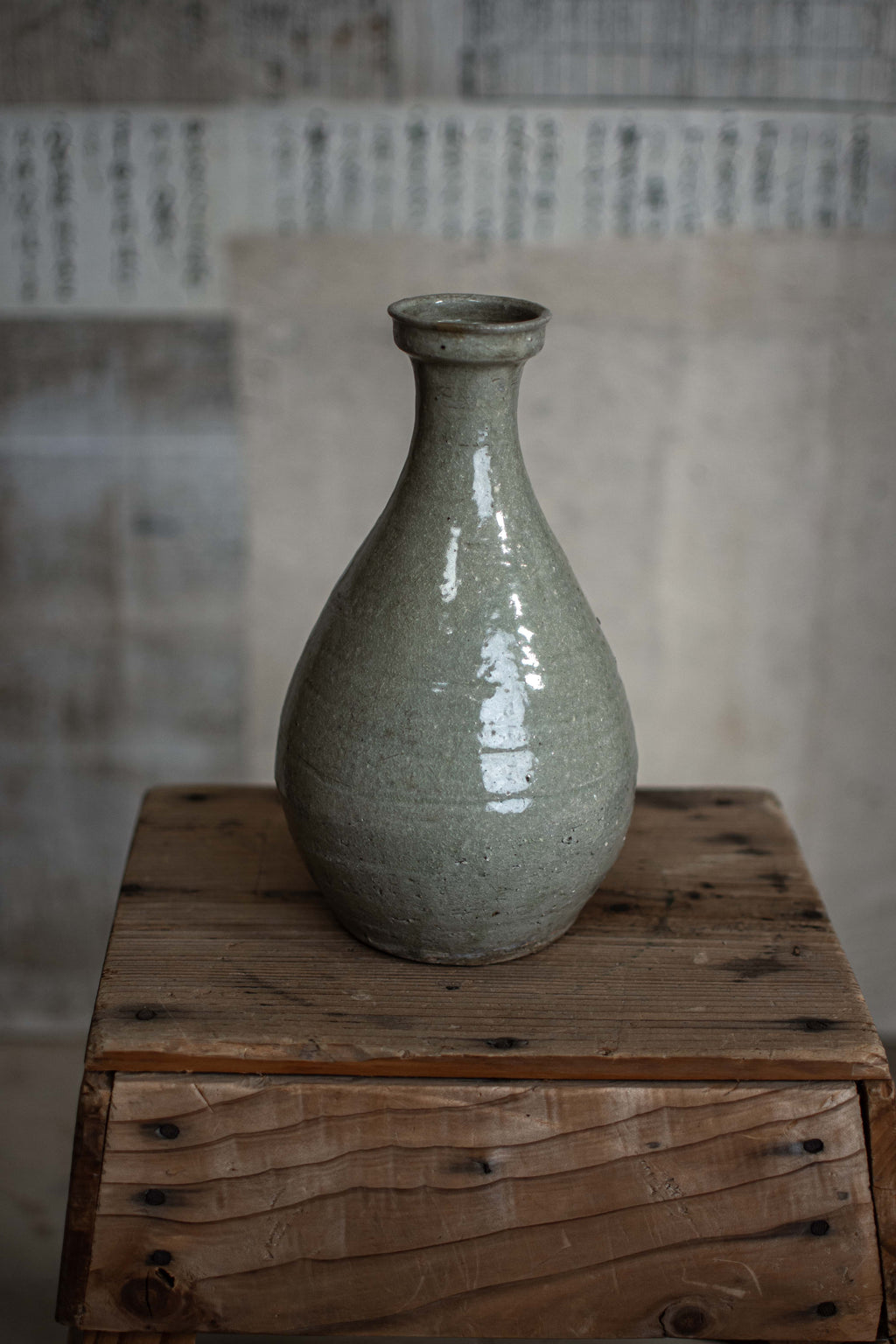 Antique Japanese Plain Ceramic Vase