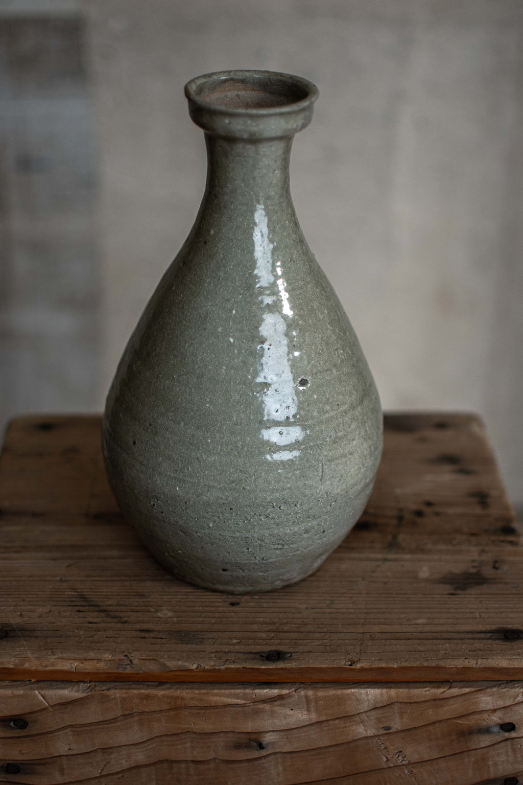 Antique Japanese Plain Ceramic Vase