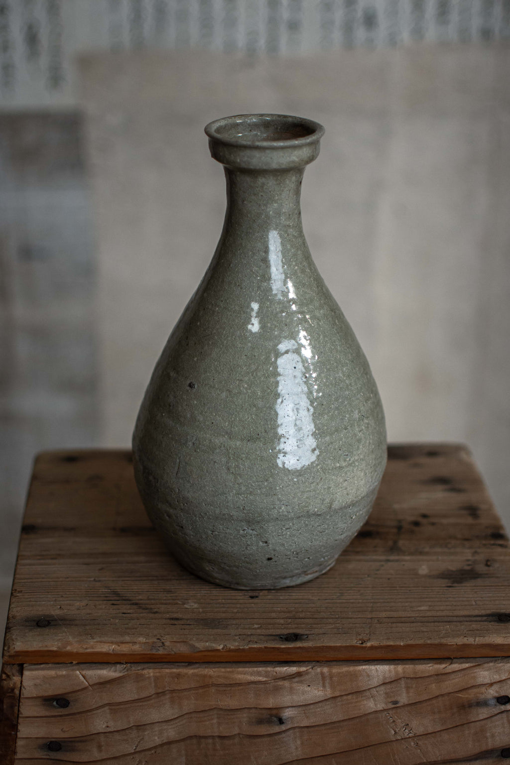 Antique Japanese Plain Ceramic Vase