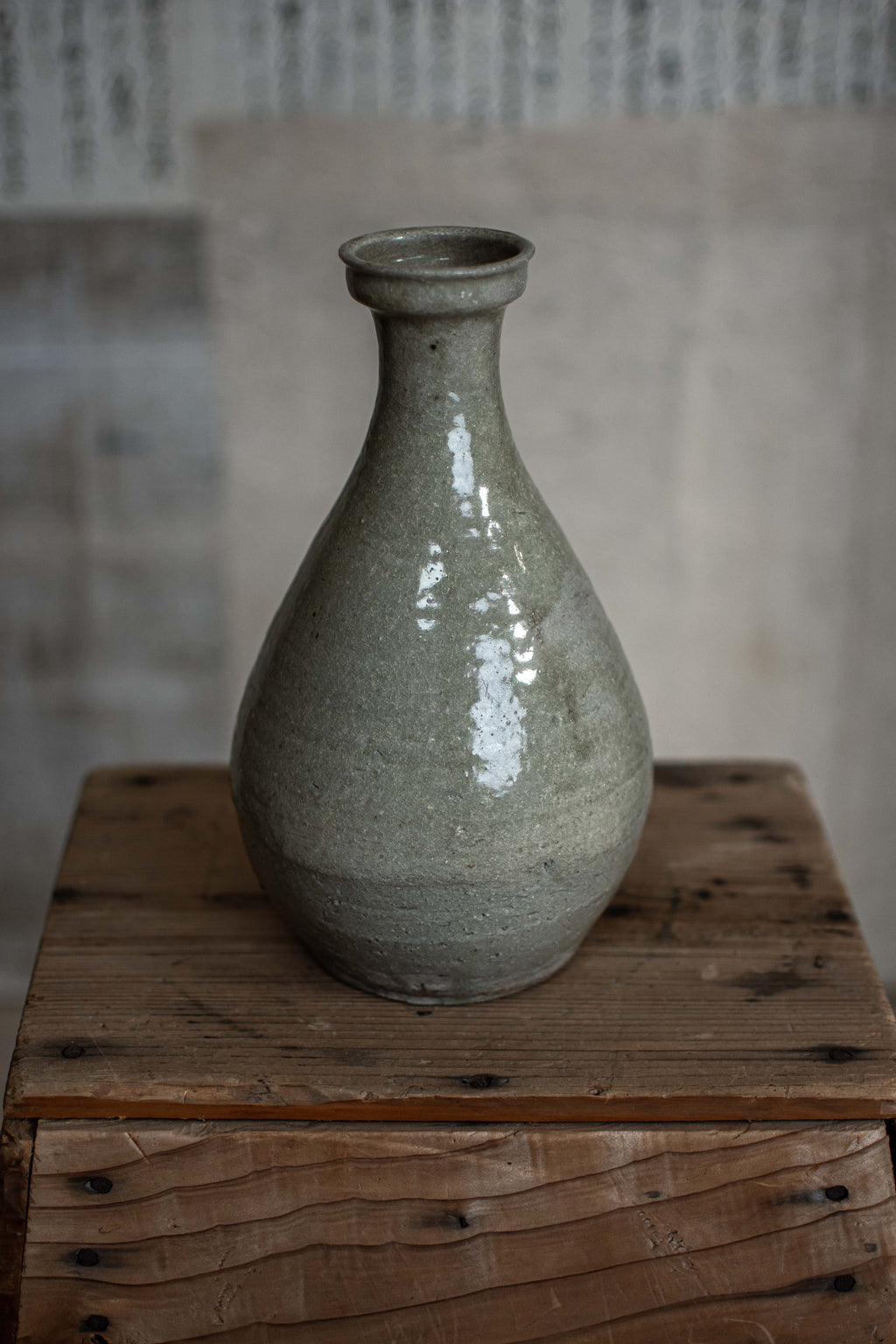 Antique Japanese Plain Ceramic Vase