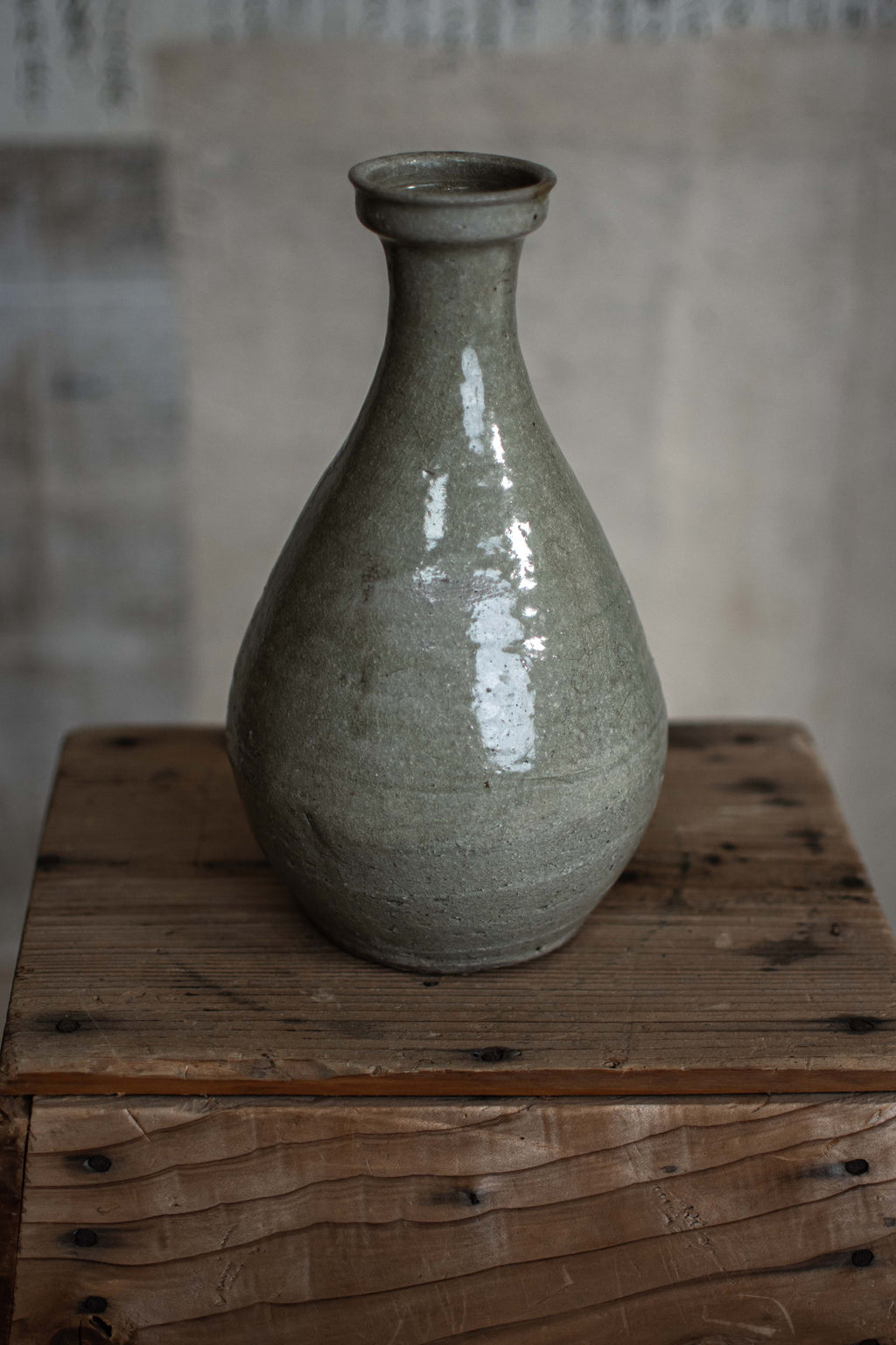Antique Japanese Plain Ceramic Vase