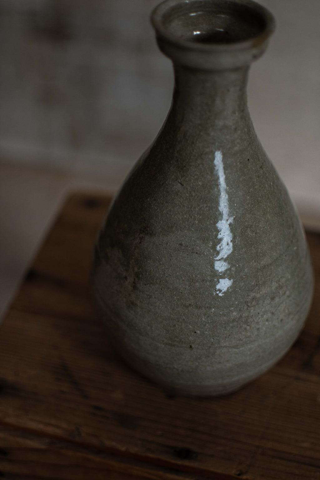 Antique Japanese Plain Ceramic Vase