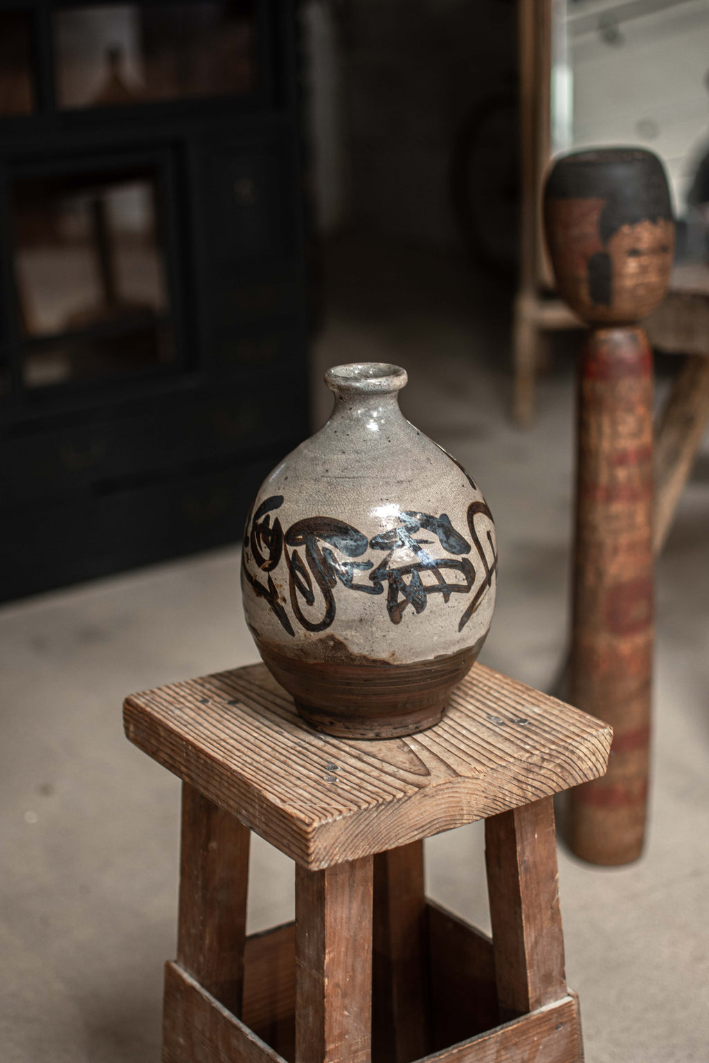Antique Japanese Tokkuri Sake Bottle