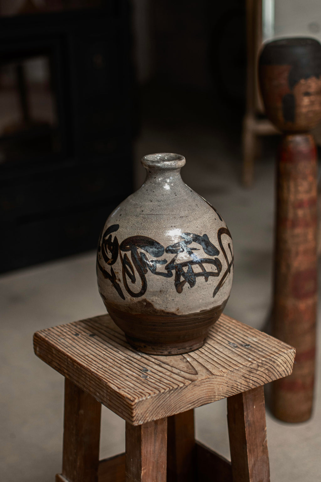 Antique Japanese Tokkuri Sake Bottle