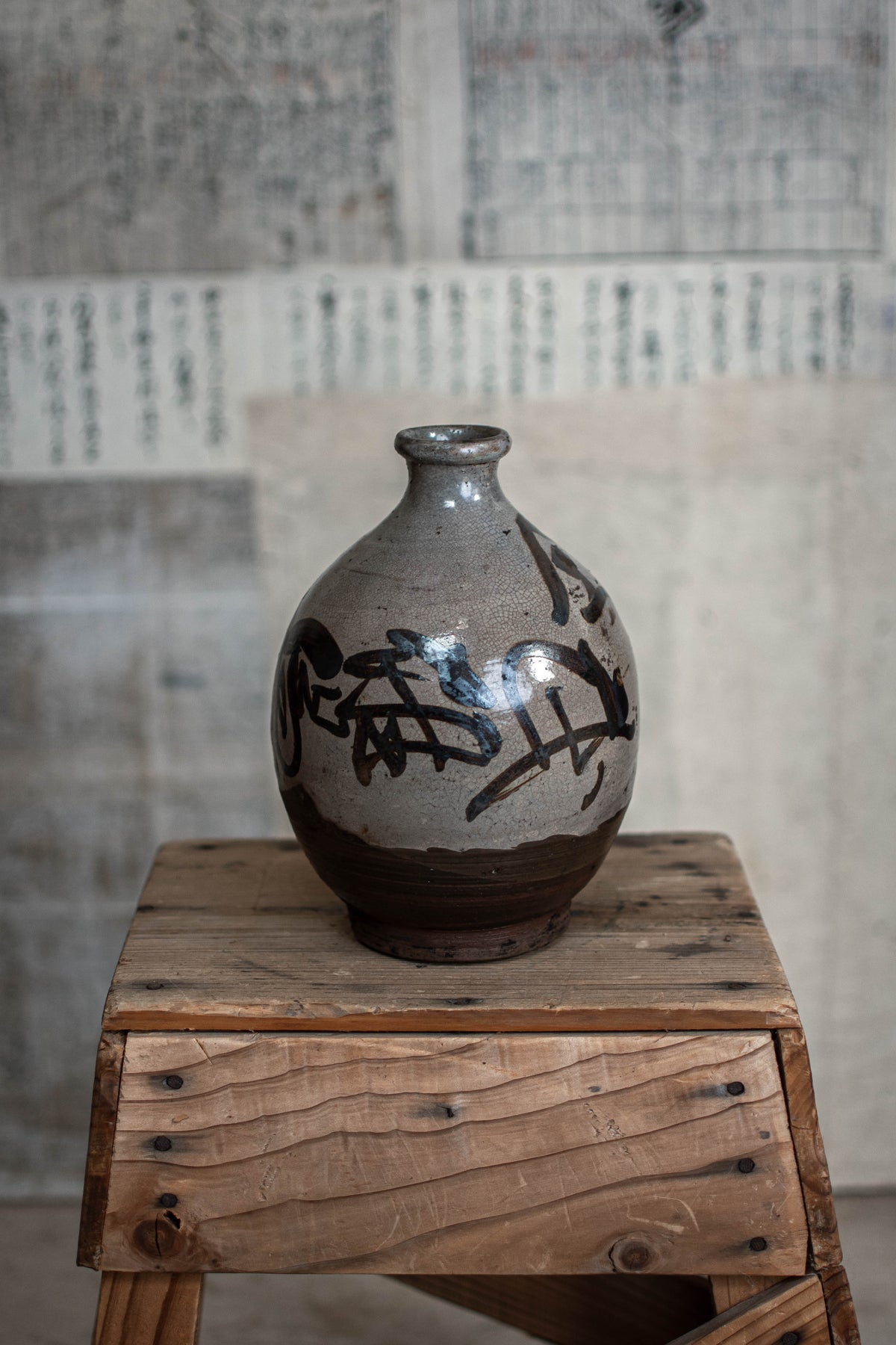 Antique Japanese Tokkuri Sake Bottle