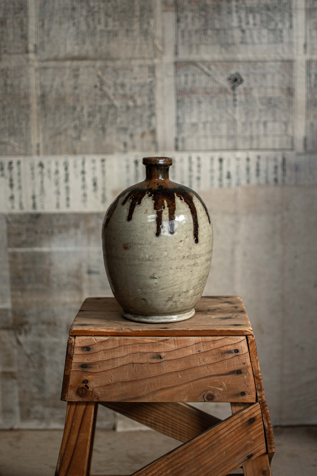 Antique Japanese Tokkuri Sake Bottle