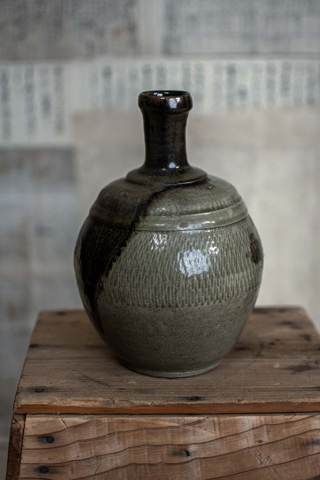 Antique Japanese Sake Bottle