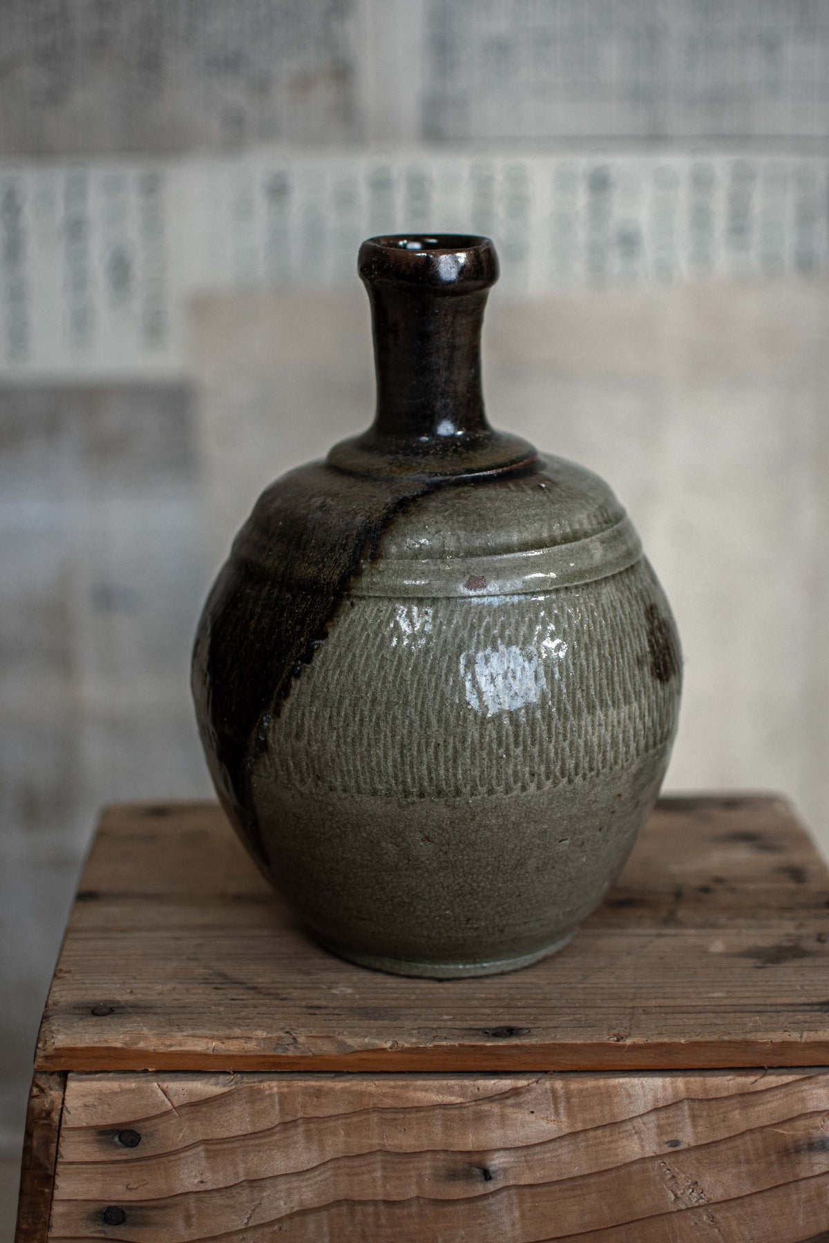 Antique Japanese Sake Bottle