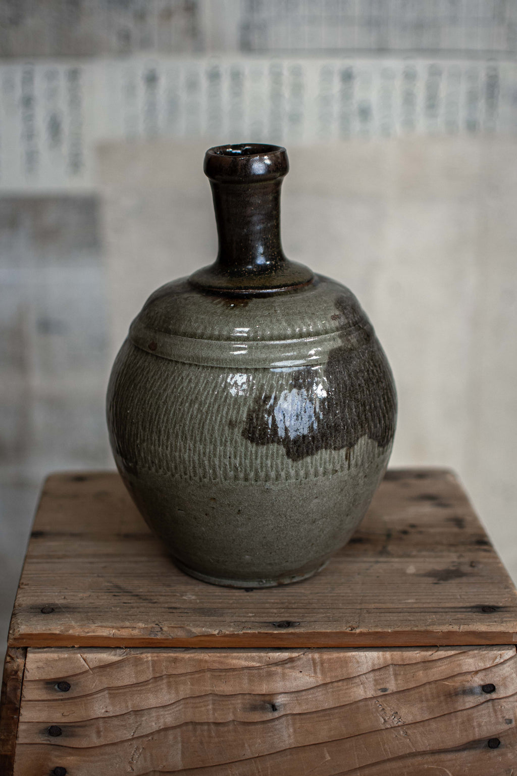 Antique Japanese Sake Bottle