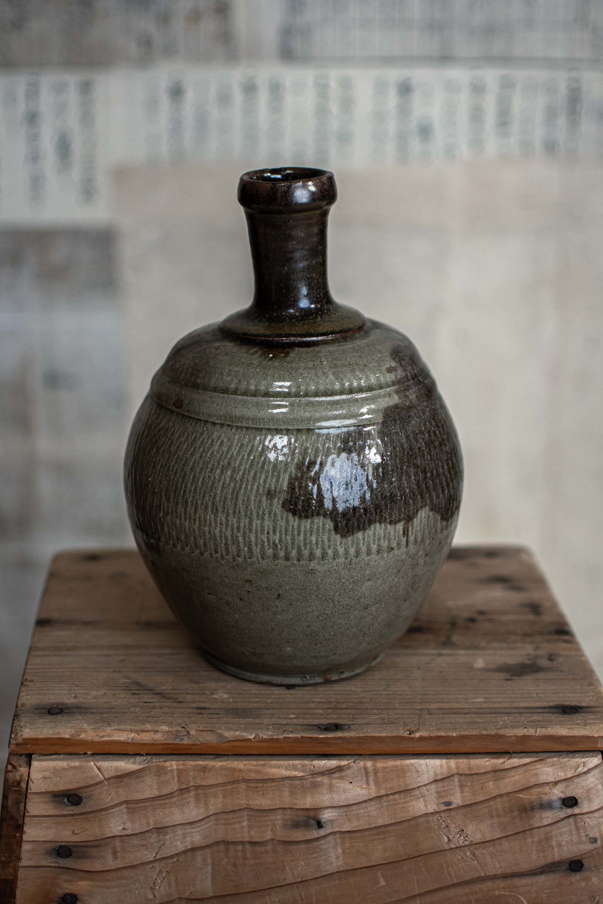 Antique Japanese Sake Bottle