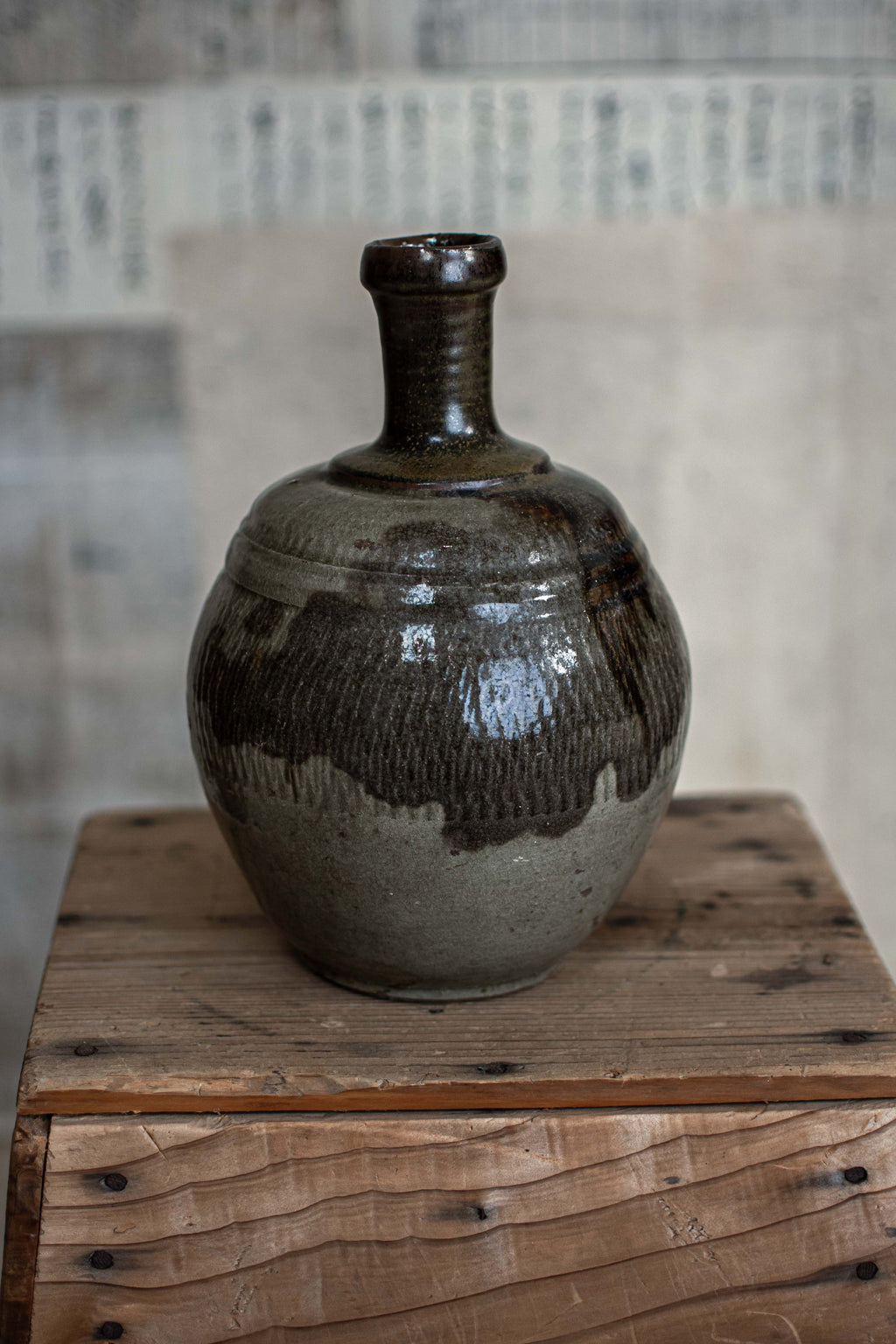 Antique Japanese Sake Bottle